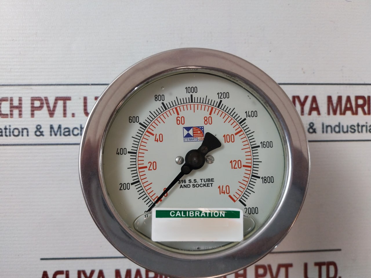 Stewarts 316 S.S Pressure Gauge 0-140 Bar 0-2000 Psi 2210665-13