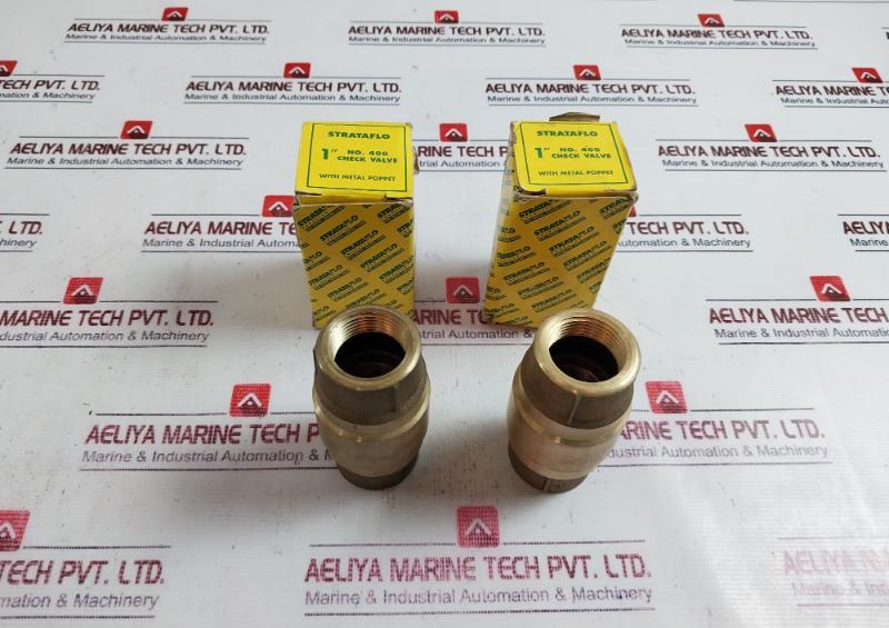 Strataflo 400 1" Fpt Check Valve W/ Spring Loaded Brass Body-s. Steel Seat, Cone
