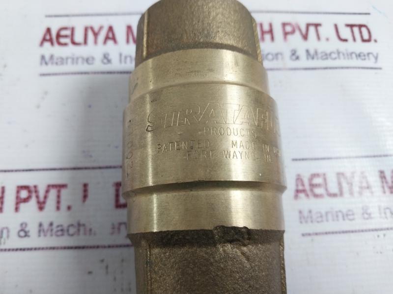 Strataflo 400 1" Fpt Check Valve W/ Spring Loaded Brass Body-s. Steel Seat, Cone