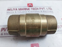 Strataflo 400 1" Fpt Check Valve W/ Spring Loaded Brass Body-s. Steel Seat, Cone