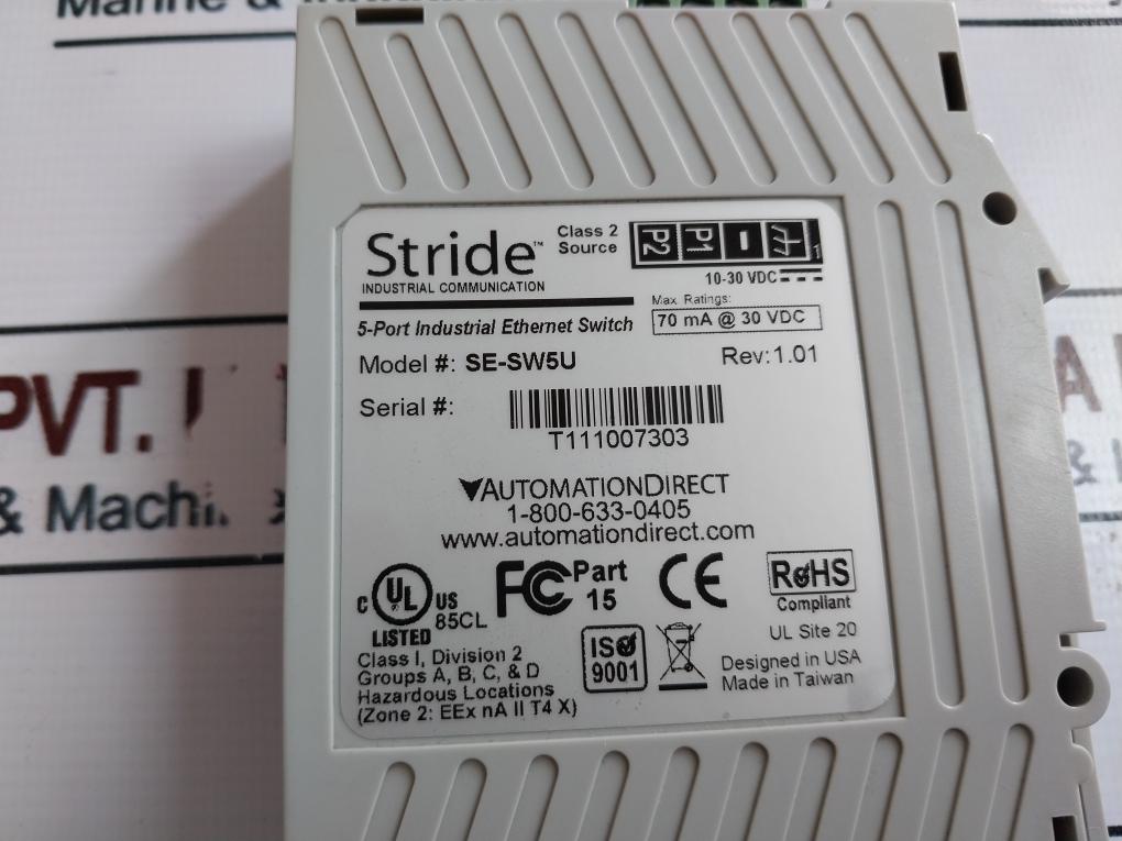 Stride Se-sw5U 5-port Industrial Ethernet Switch 10-30Vdc