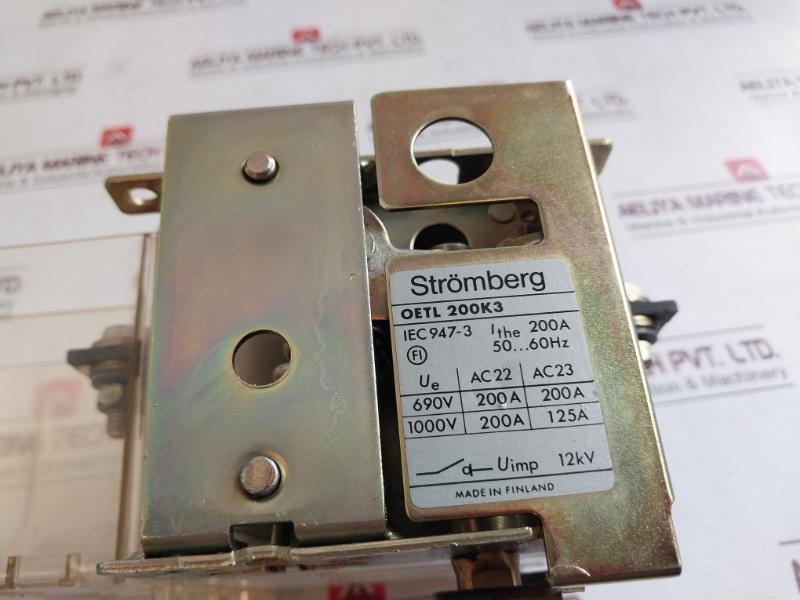 Stromberg Oetl 200K3 Fuse Switch Disconnector 200A 50-60Hz 12Kv 939328