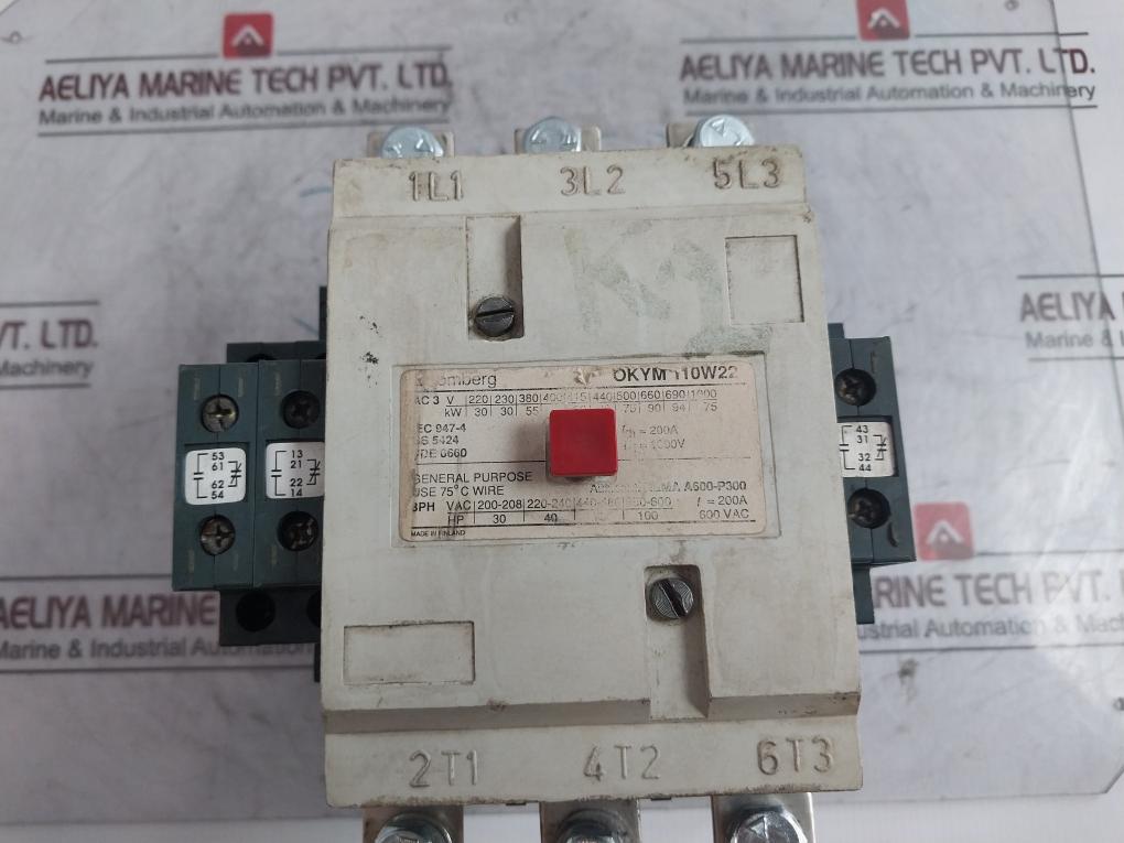 Stromberg Okym 110W22 3 Phase General Purpose Contactor Iec 947-4 A600-p300 200A