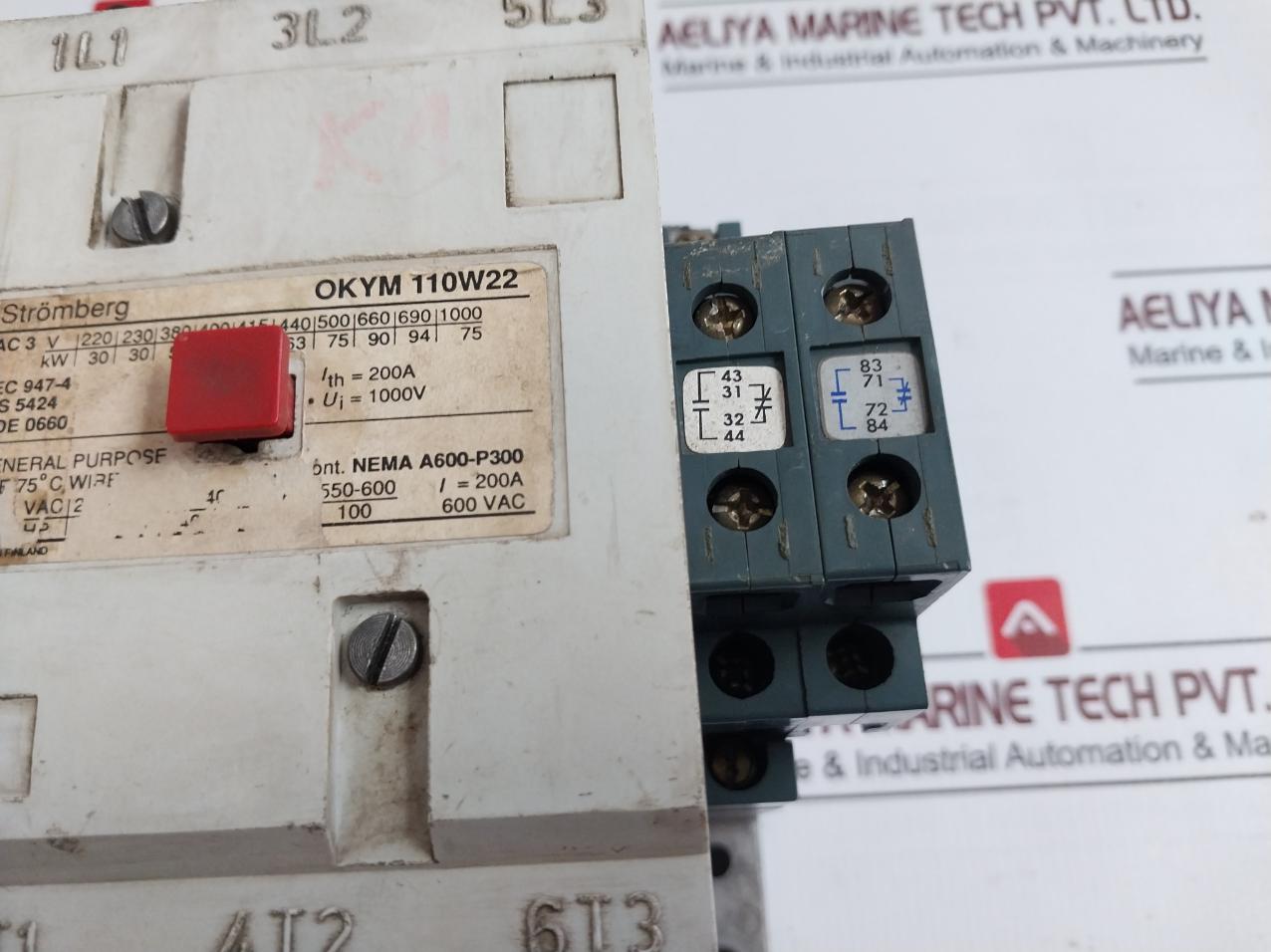 Stromberg Okym 110W22 General Purpose Contactor 220V 50Hz
