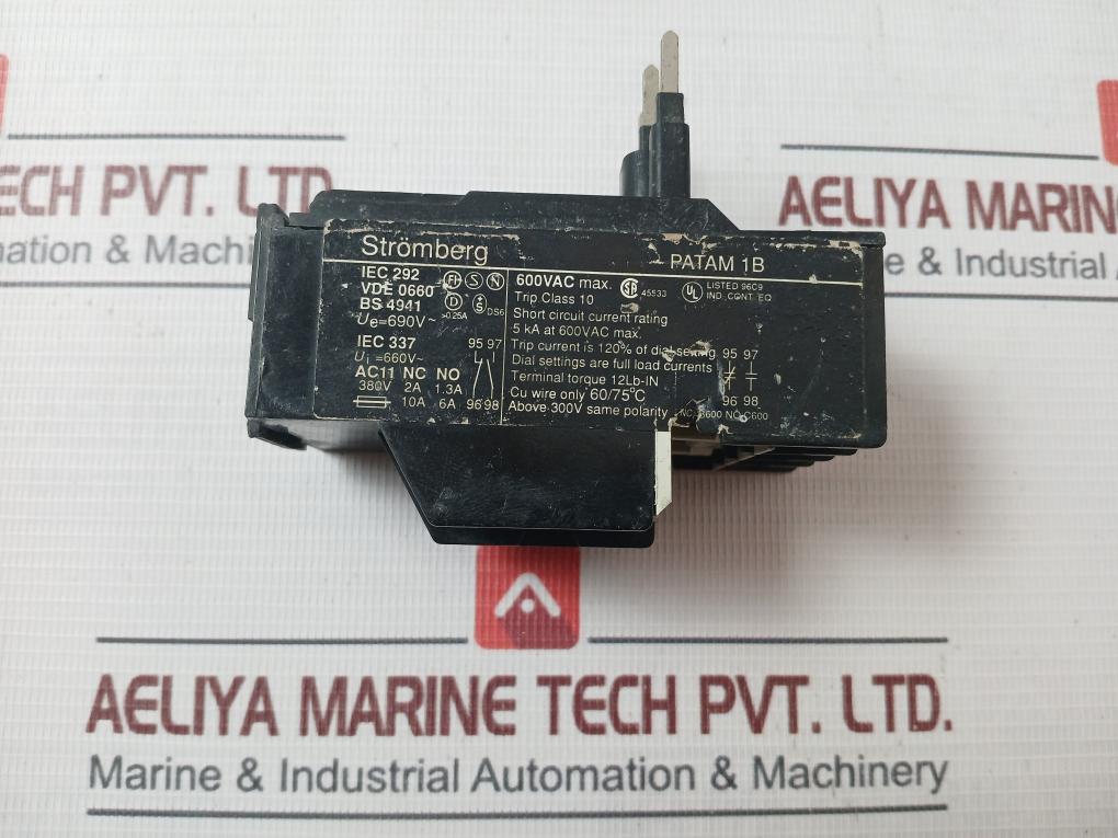 Stromberg Patam 1B Thermal Overload Relay Vde 0660 Iec 337 380V 2A 1.3A 120%