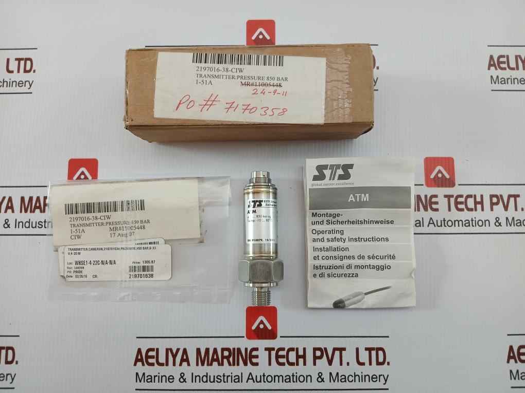 Sts Pressure Transmitter 4-20Ma 0–850 Bar Vart020-4