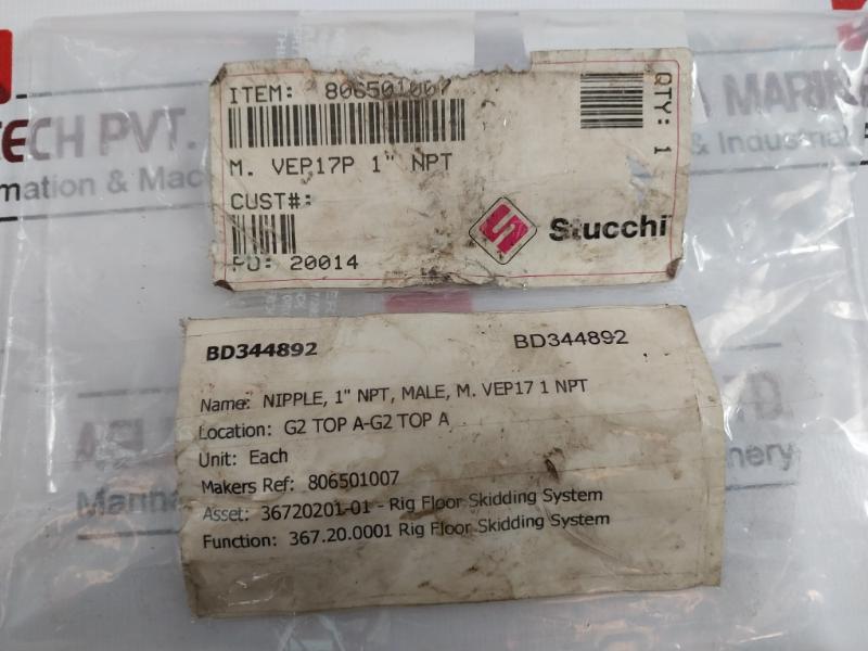 Stucchi 806501007 Vep Carbon Steel Flat Face Coupling Bd344892