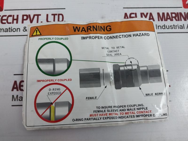 Stucchi 806501007 Vep Carbon Steel Flat Face Coupling Bd344892