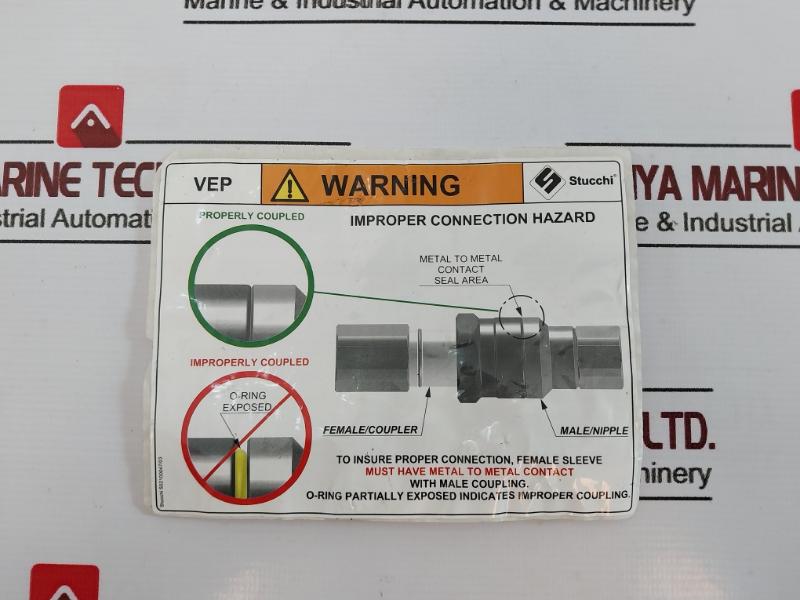 Stucchi F-vep30p 1-1/2 Npt Flat Face Thread Coupling Female