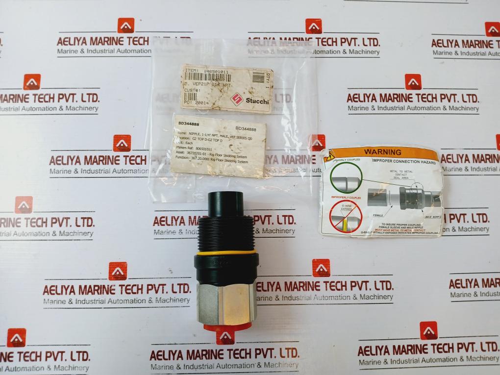 Stucchi M-vep21p Male Nipple 1-1/4inch Npt-h15 Vep Series Qd