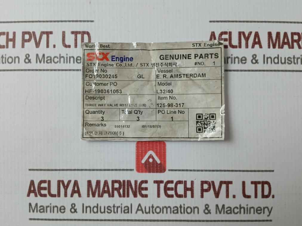 Stx L32/40 Pneumatic Valve 125-98-317