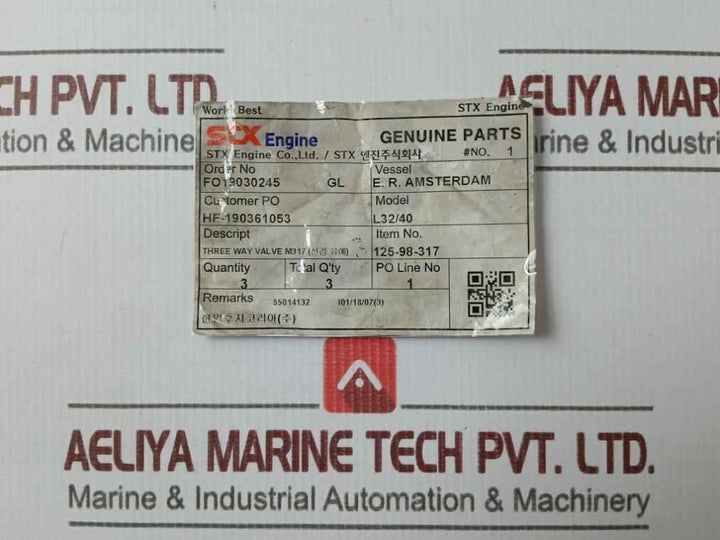 Stx L32/40 Pneumatic Valve 125-98-317
