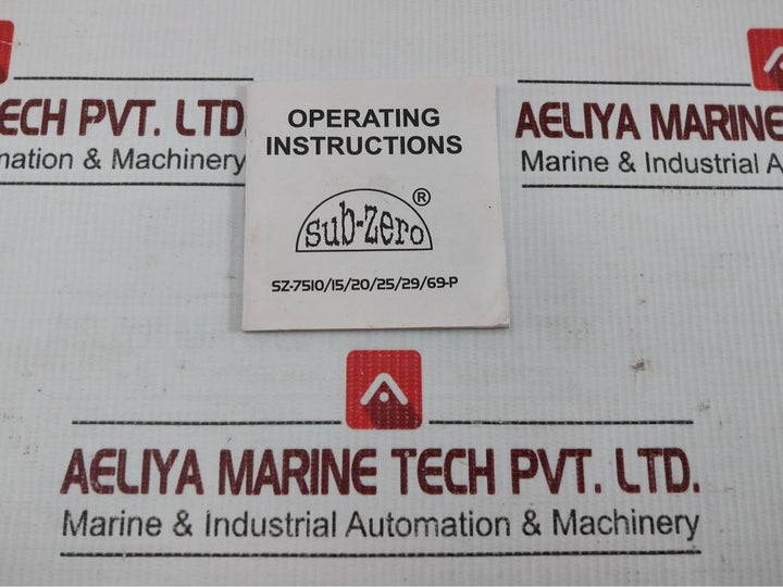 Sub-zero P-temperature Controller Ip65 230V Part No Sz-7510-p