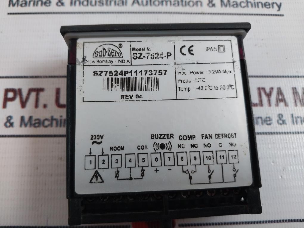 Sub-zero Sz-7524-p Digital On-off Freezer Controller 230V