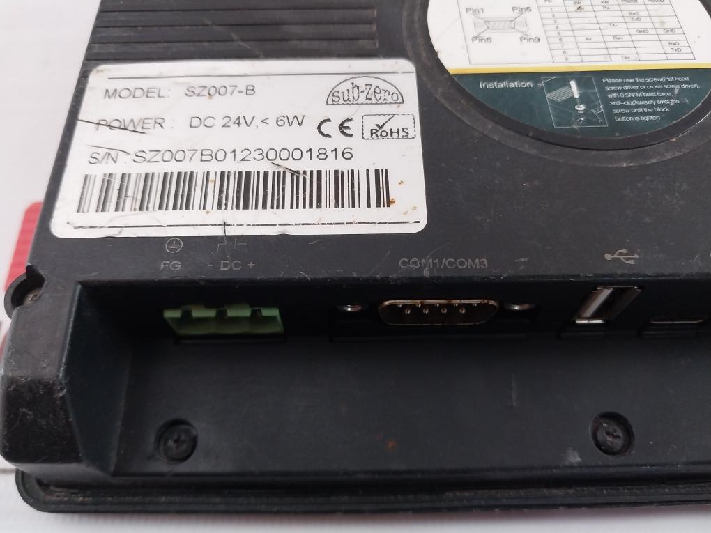 Sub-zero Sz007-b Programmable Hmi Display Dc24V 6W
