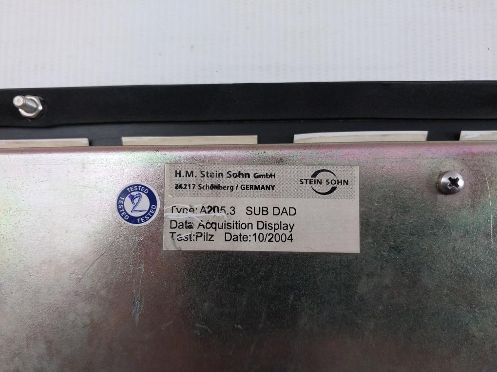 Sub Dad Data Acquisition Display Panel A205.3 Stein Sohn