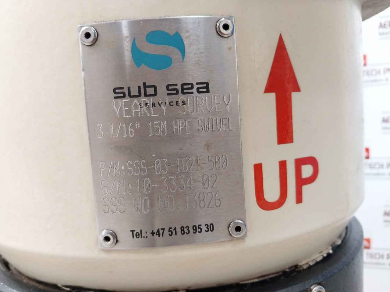 Sub Sea Sss-03-1821-500 Hpe Swivel 3 1/16
