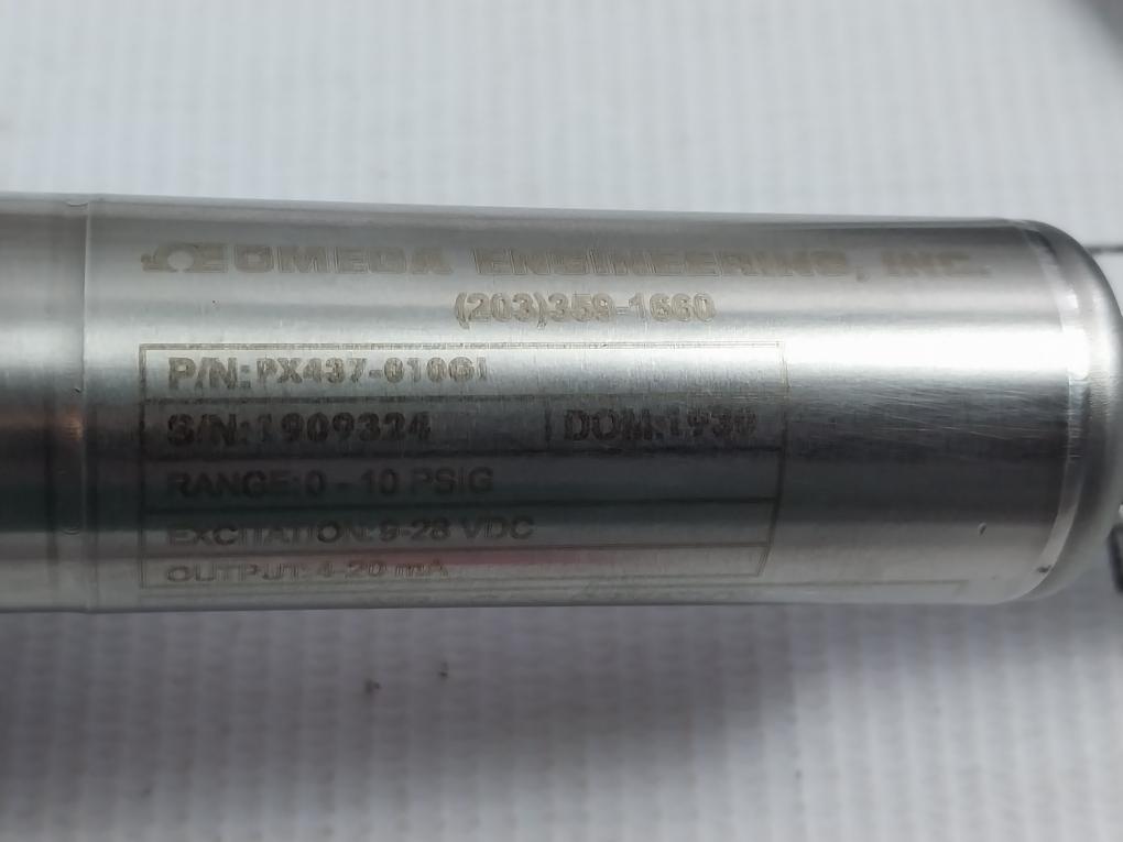 Submersible Pressure And Water Level Transducer Px437-010Gi Omega Cable 40 Ft