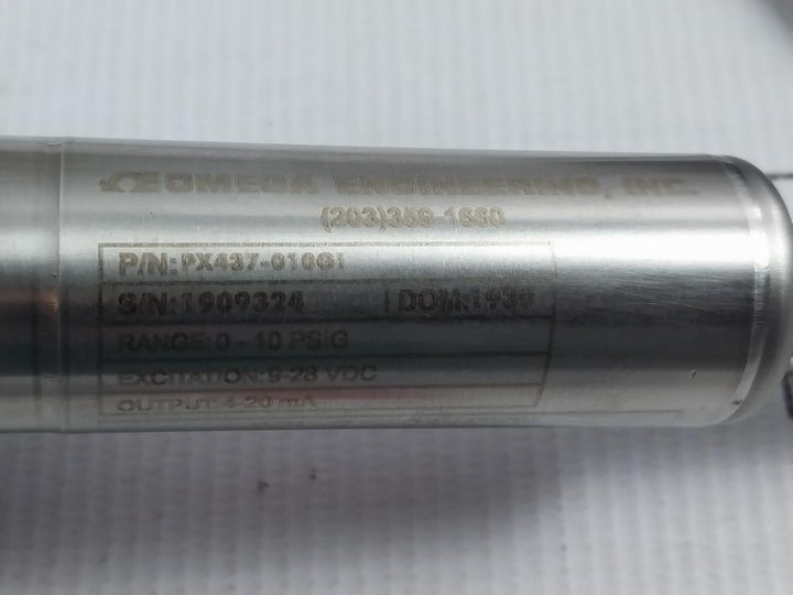 Submersible Pressure And Water Level Transducer Px437-010Gi Omega Cable 40 Ft