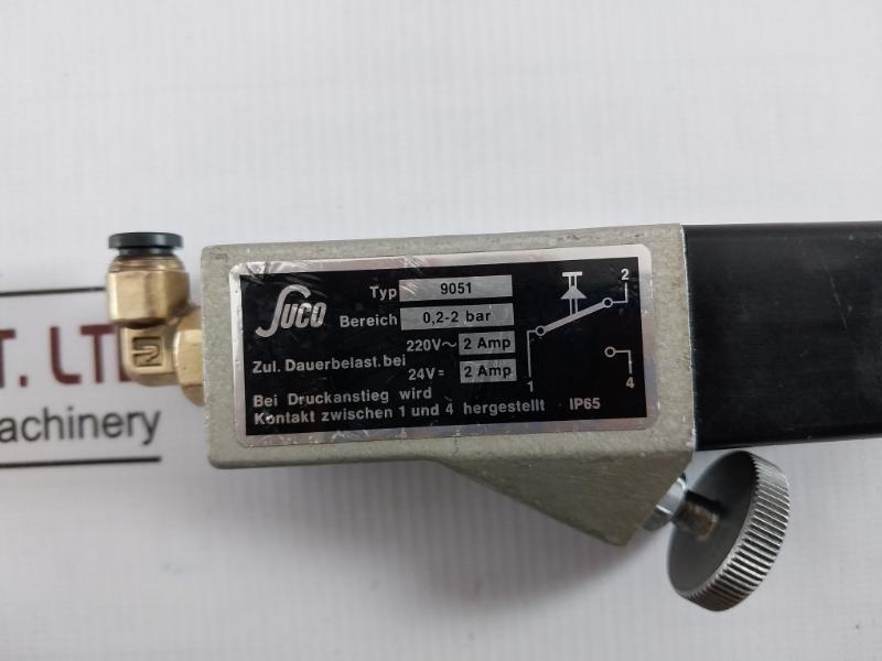 Suco 9051 Pressure Switch Bereich/ Range: 0,2-2 Bar 220V-2 Amp