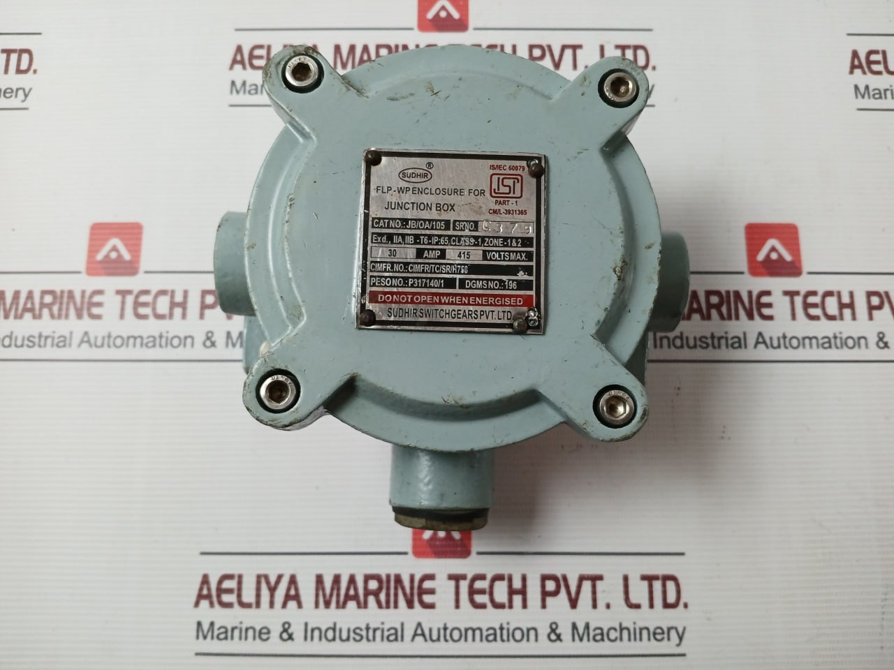 Sudhir Jb/Oa/105 Flp-wp Enclosure For Junction Box 30Amp 50A