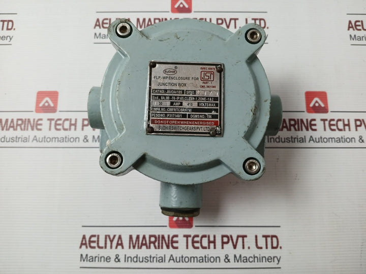 Sudhir Jb/Oa/105 Flp-wp Enclosure For Junction Box 30Amp 50A