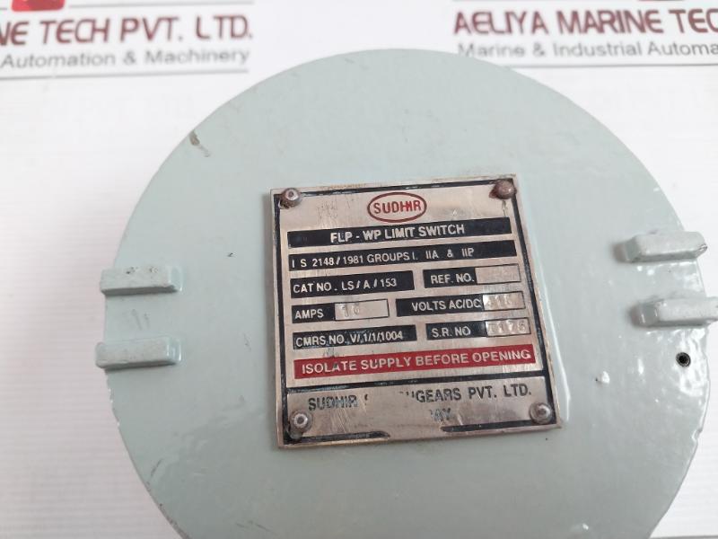 Sudhir Ls/A/153 Flp-wp Limit Switch 415V 10A