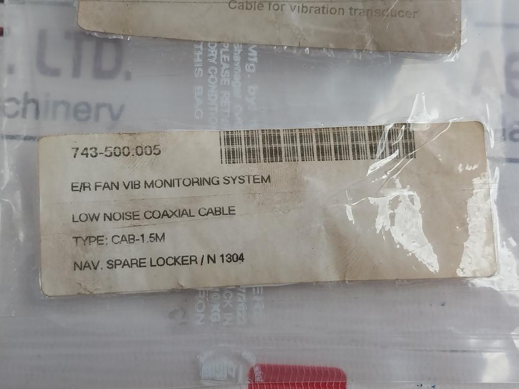 Suhner G 03130 Cable For Vibration Transducer Cab-1.5M 203/743-9272