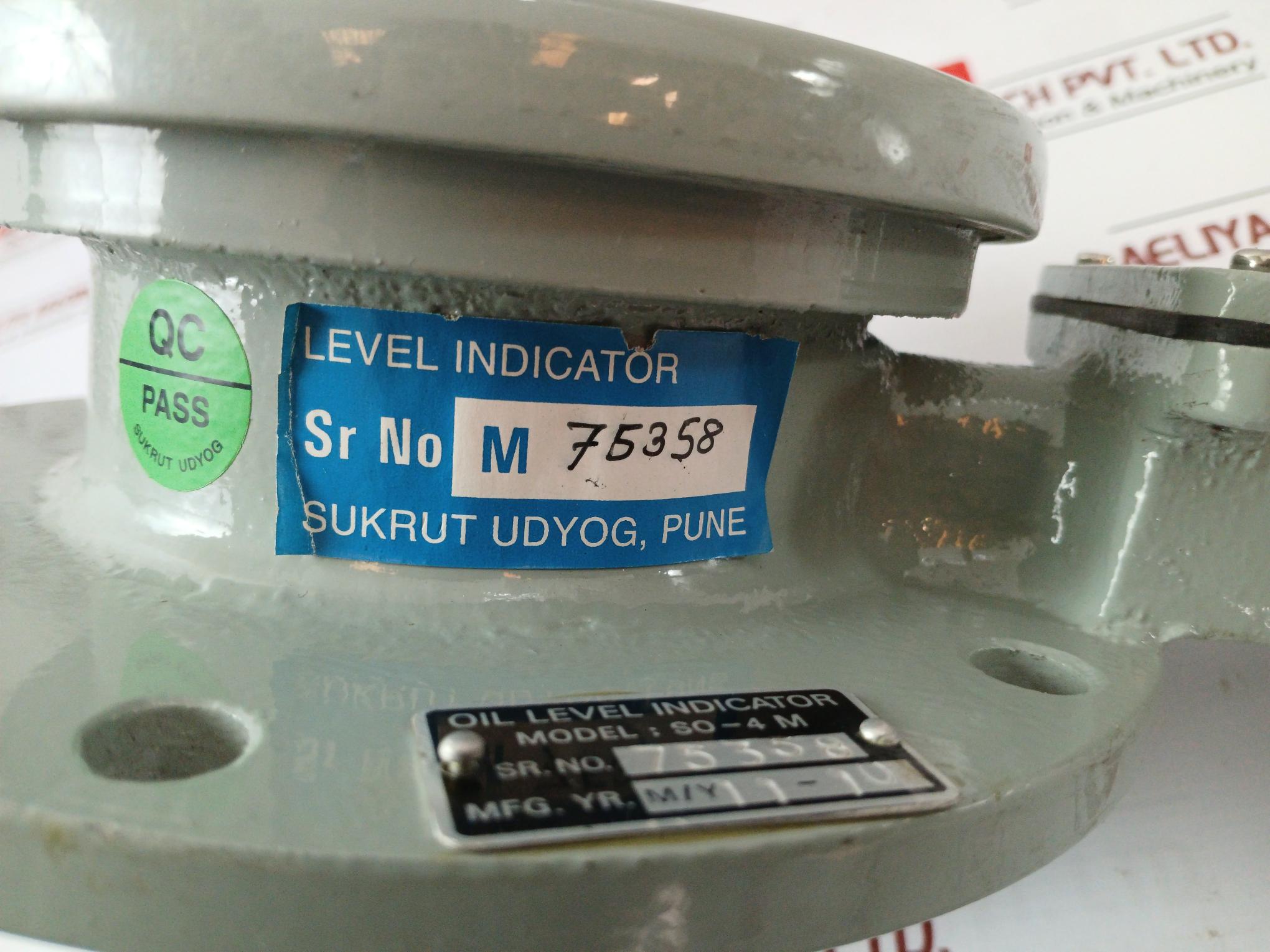 Sukrut So-4M Oil Level Indicator Empty 1/4 To 3/4 Full