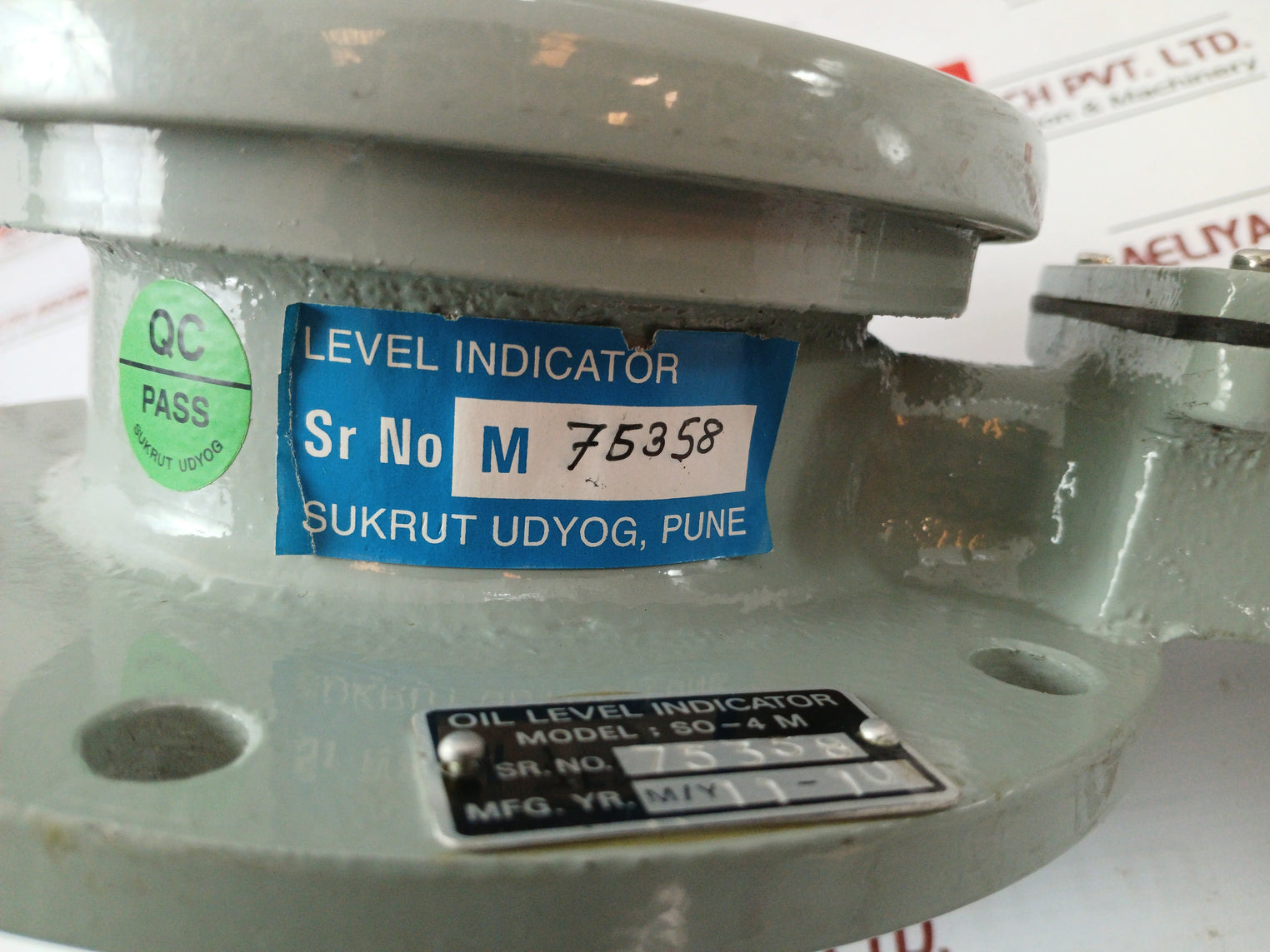 Sukrut So-4M Oil Level Indicator Empty 1/4 To 3/4 Full