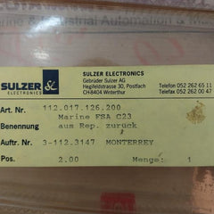 Sulzer 112.017.126.200 Pcb Fsa C23 Crash And Signal Freeze 3-112.3147