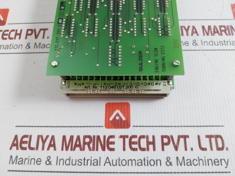 Sulzer Engine Slow Turning Pcb Card 112.046.021.200