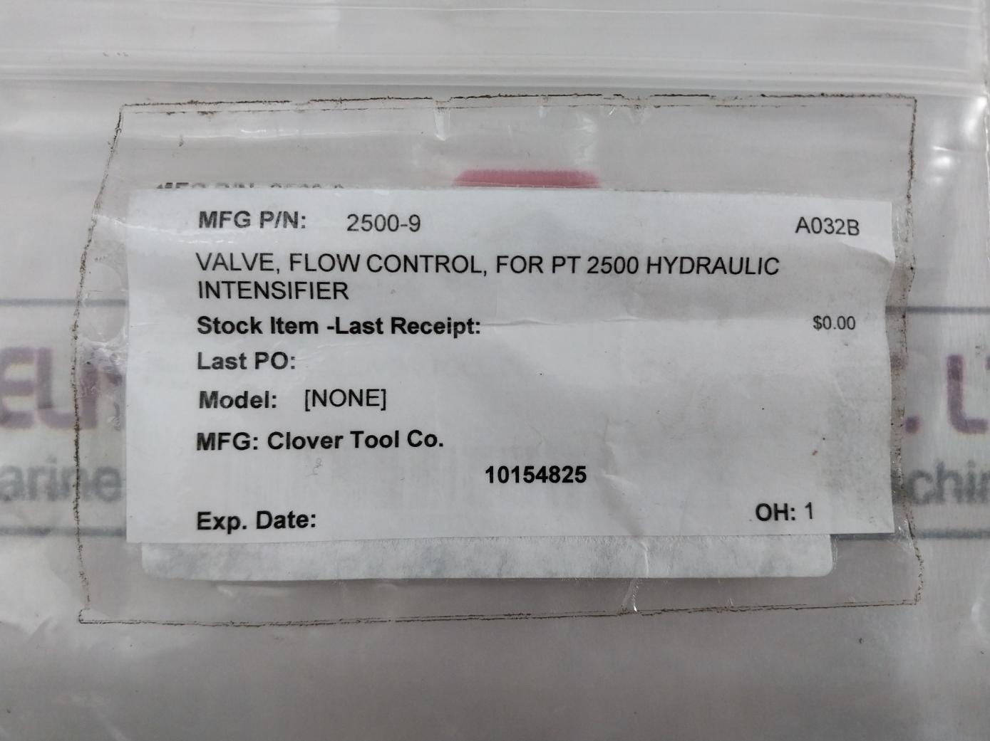 Sun 1E91 Valve Flow Control For Pt 2500-9 Hydraulic 10154825