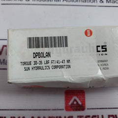 Sun Hydraulics Dpbolan Hydraulic Valves