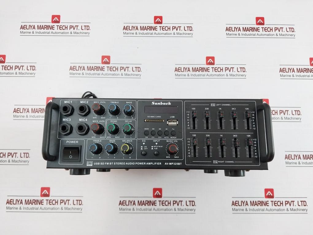 Av-mp325Bt Stereo Karaoke Mixer Amplifier Usb Sd Fm Bluetooth Sunbuck 220V