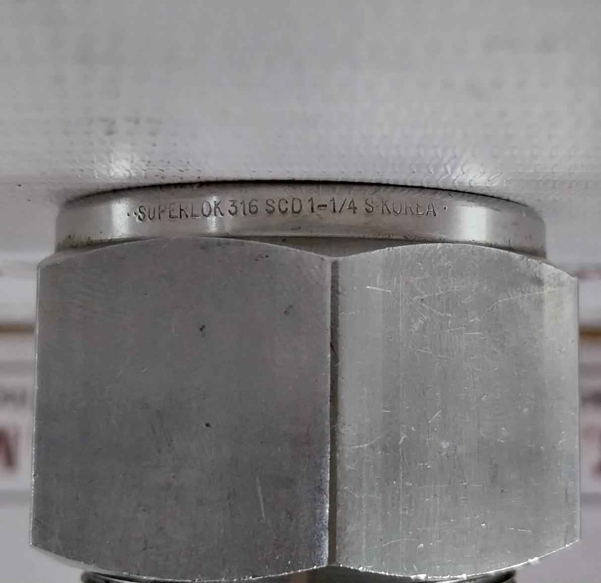 Superlok 316 Scf 1-1/4 S Stainless Steel Tube Fitting