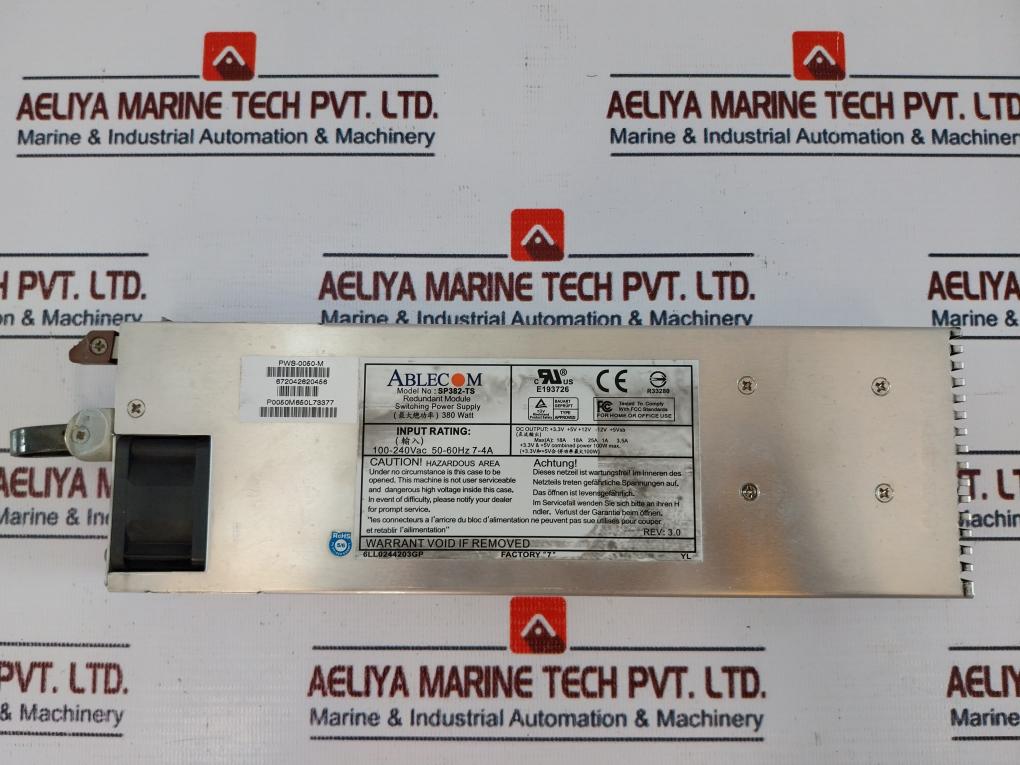 Supermicro 192.168.3.43 Redundant Module Switching Power Supply Sp382-ts