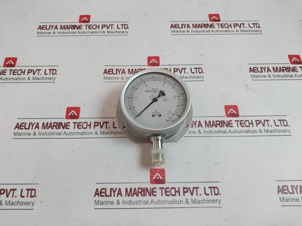 Sus-316 Pressure Gauge 0–10 Bar 1.5 Class Stainless Steel