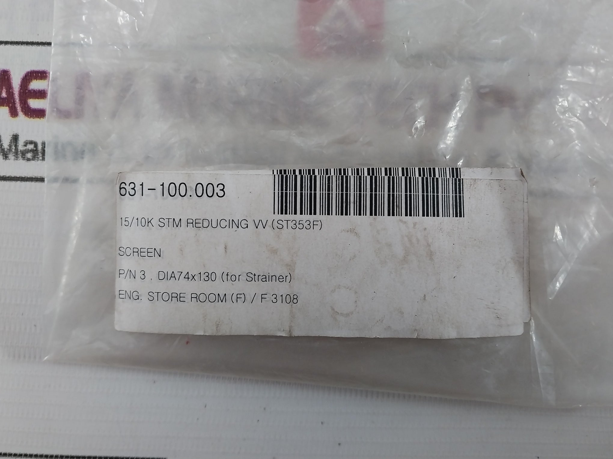 Sus304 Screen Steel Filter 15/10K Stm Reducing Vv