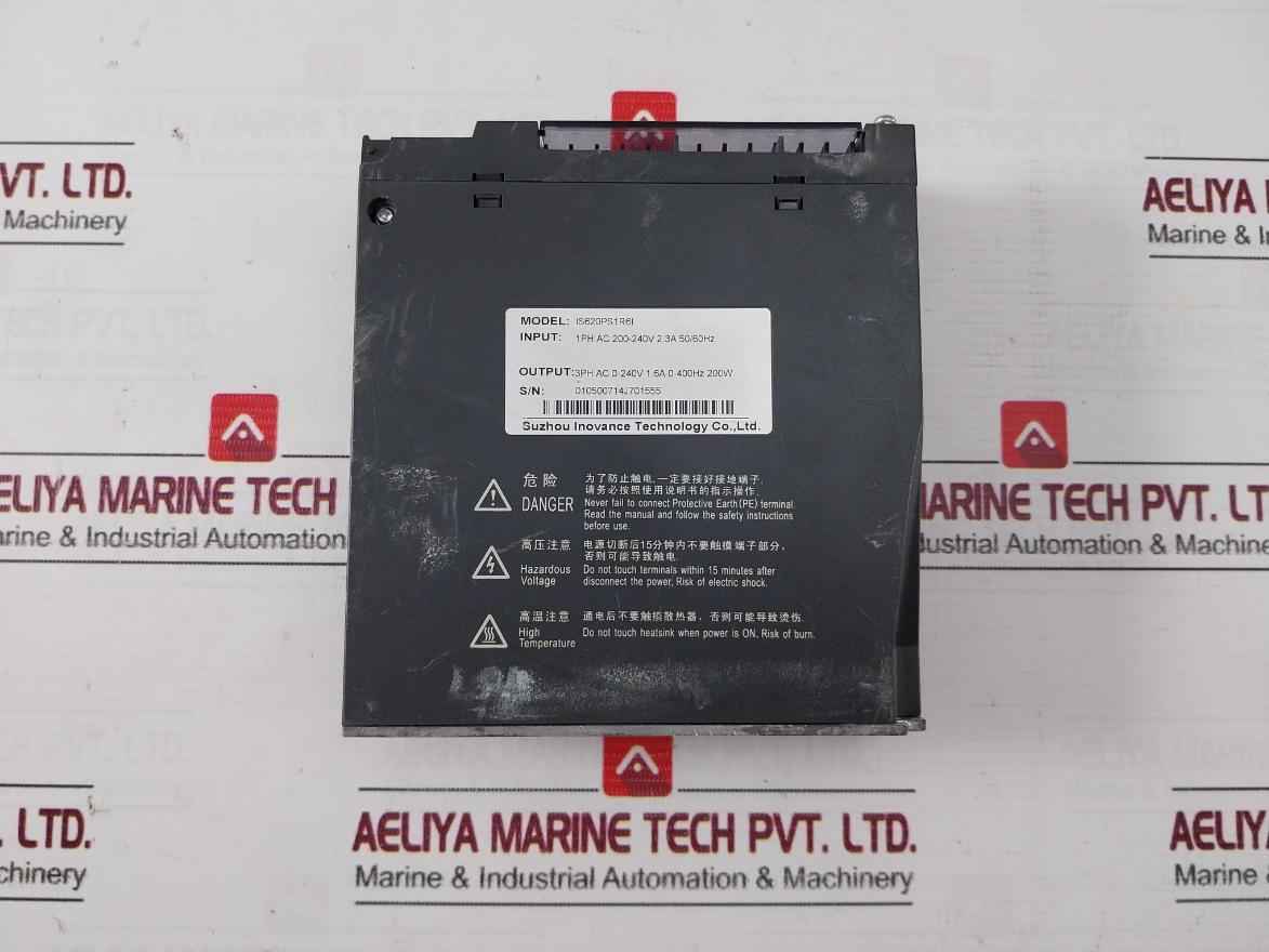 Suzhou Inovance Is620Ps1R6I Servo Drive 1Ph Ac 200-240V 2.3A 50/60Hz