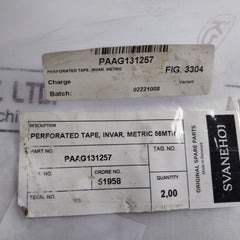 SVANEHOJ PAAG131257 Perforated Tape Invar Metric 56 meter