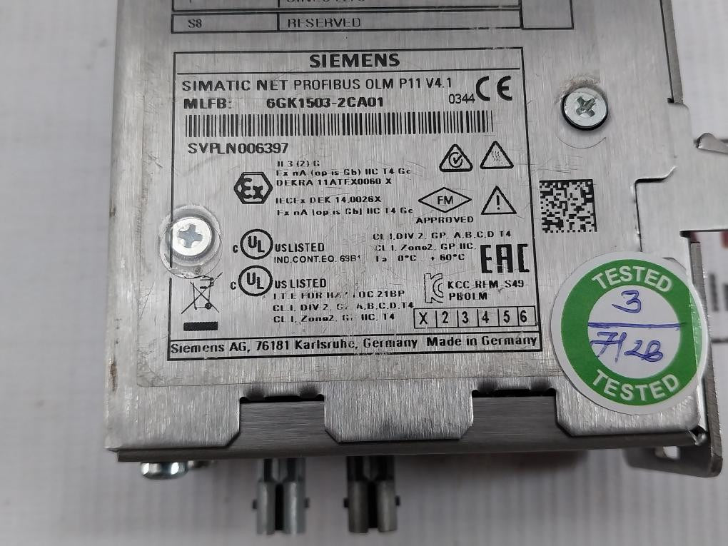 Svpln006397-Profibus-Optical-Link-Module-By-Siemens-24vdc-200ma-6gk1503-2ca01-8