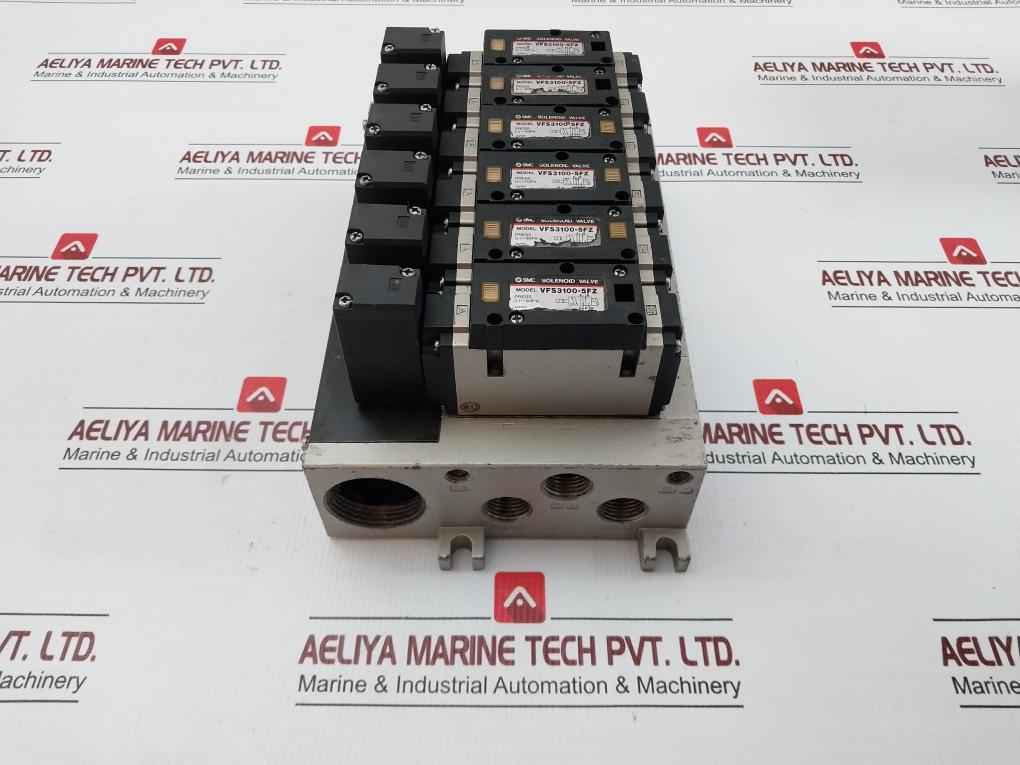 Svy 3000 Solenoid Valve Manifold Assembly Smc Vfs3100-5Fz 0.1-1 Mpa