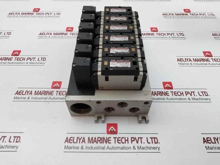 Svy 3000 Solenoid Valve Manifold Assembly Smc Vfs3100-5Fz 0.1-1 Mpa