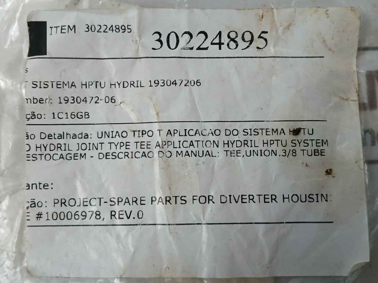 Swagelok 316 A92 Union Tee 3/8 Tube Fitting 316 A92/316 A22 1930472-06