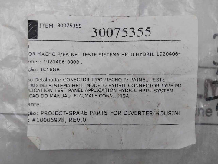 Swagelok 316 Sae Male Fitting Or Connector For Hptu System Test Panel 1920406-0808