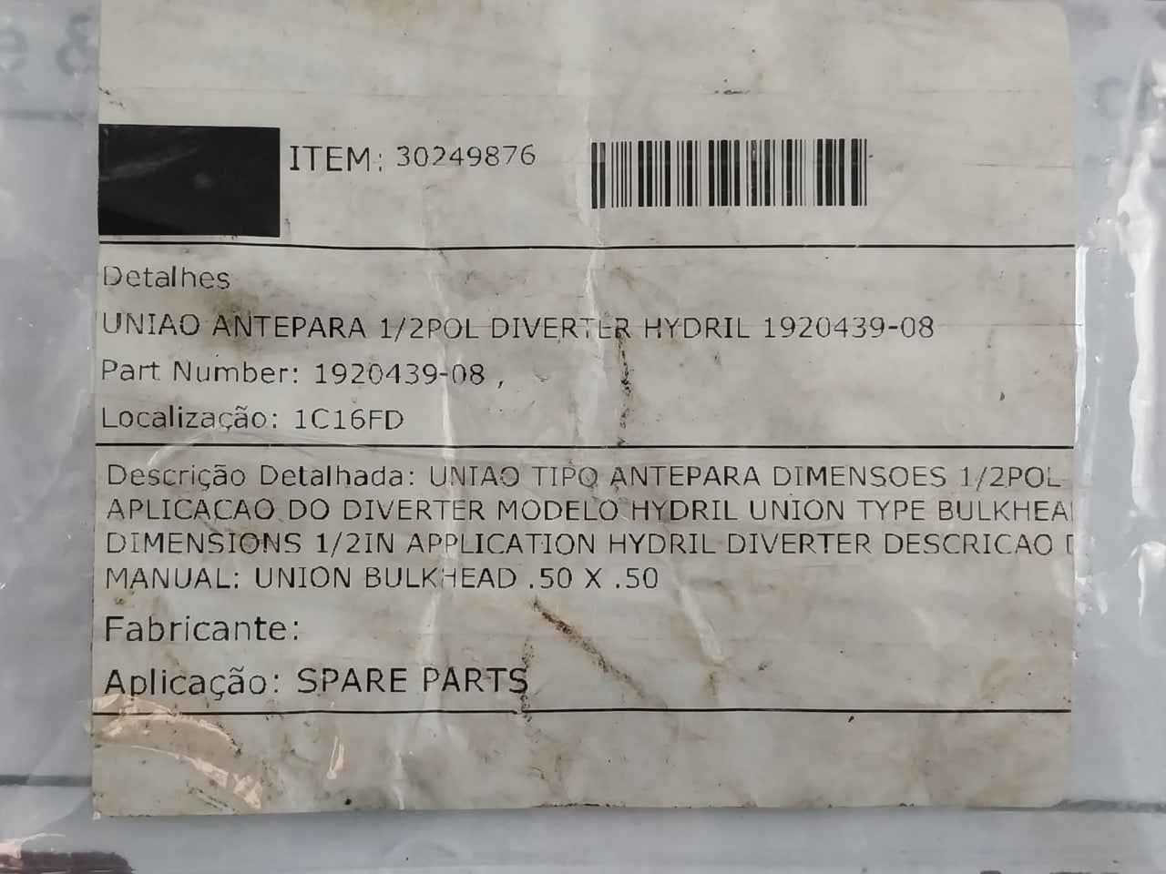 Swagelok 316 Stainless Steel 1/2