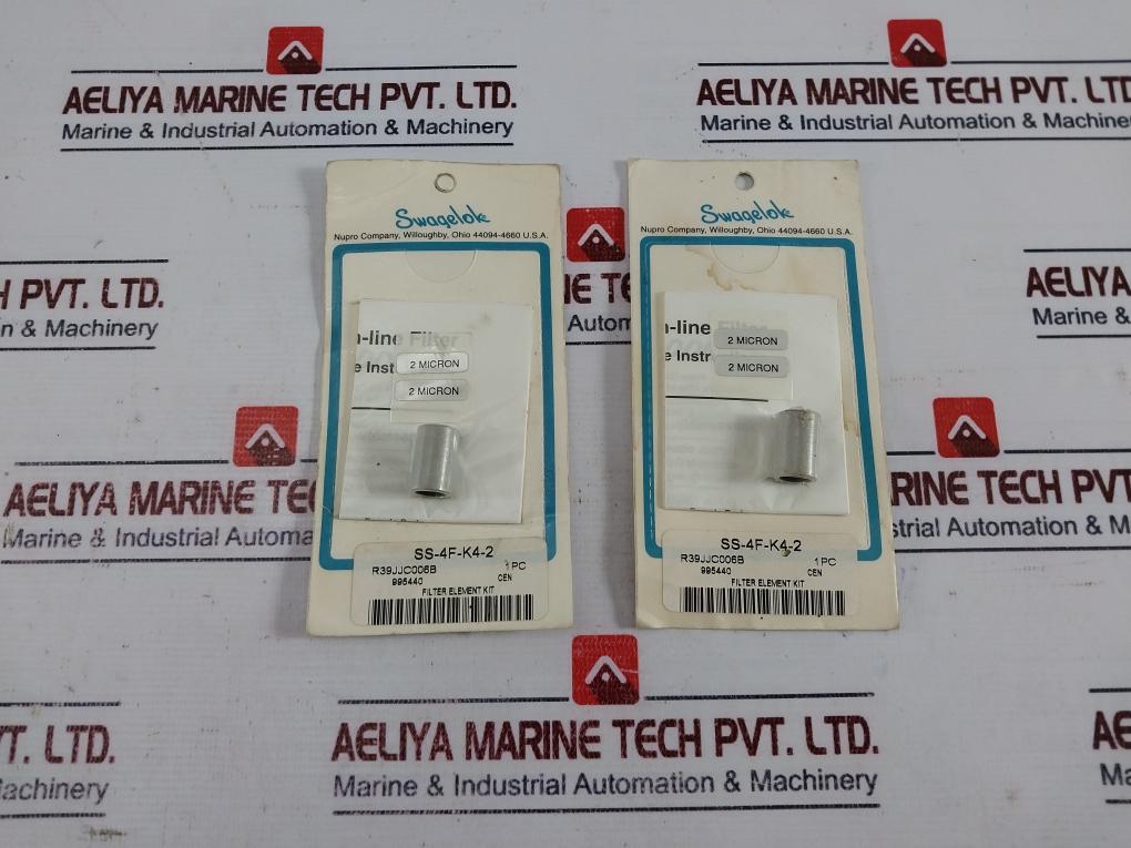 Lot of 2x Swagelok SS-4F-K4-2 Micron Filter Element Kit 2 R39JJC006B