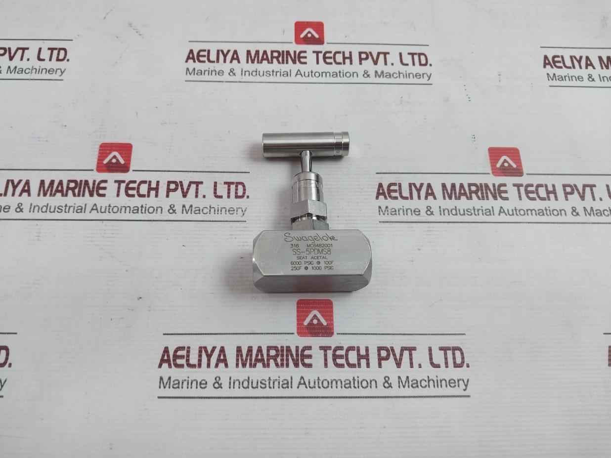 Swagelok Ss-5Pdms8 Stainless Steel Rising Plug Screwed-bonnet Needle Valve