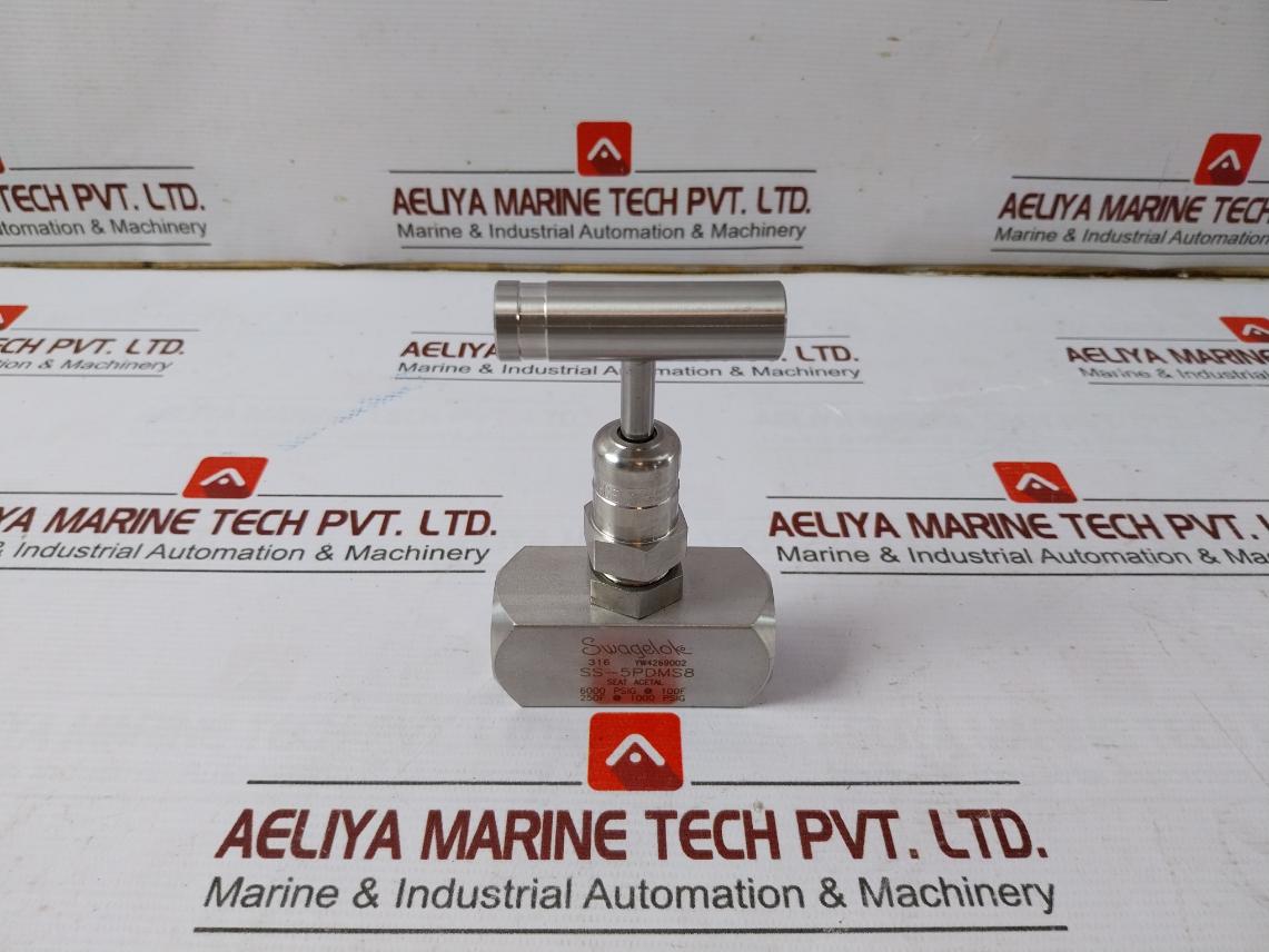 Swagelok Ss-5Pdms8 Stainless Steel Rising Plug Screwed-bonnet Needle Valve 6000